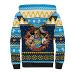 Santa’s Titan Warrior Personalized Sherpa Hoodie Christmas Rugby League Spirit - Aussie Hoodie