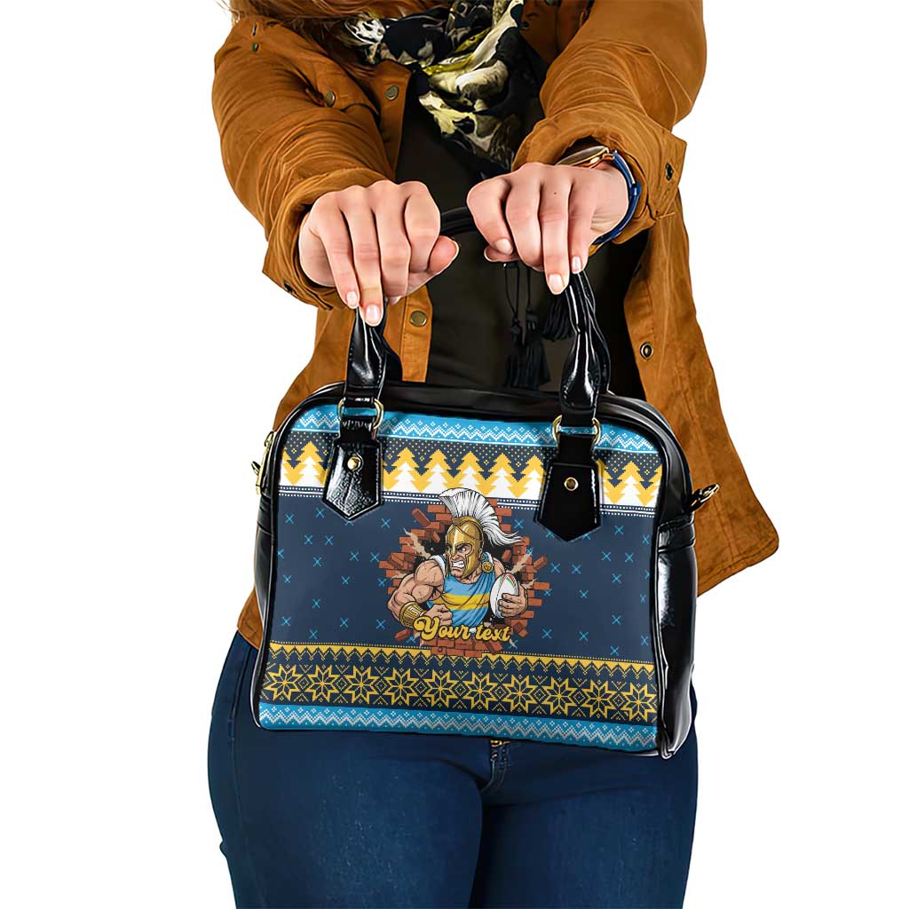 Santa’s Titan Warrior Personalized Shoulder Handbag Christmas Rugby League Spirit - Aussie Hoodie