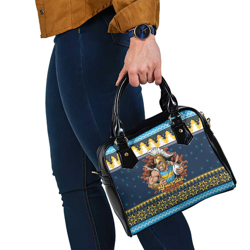 Santa’s Titan Warrior Personalized Shoulder Handbag Christmas Rugby League Spirit - Aussie Hoodie
