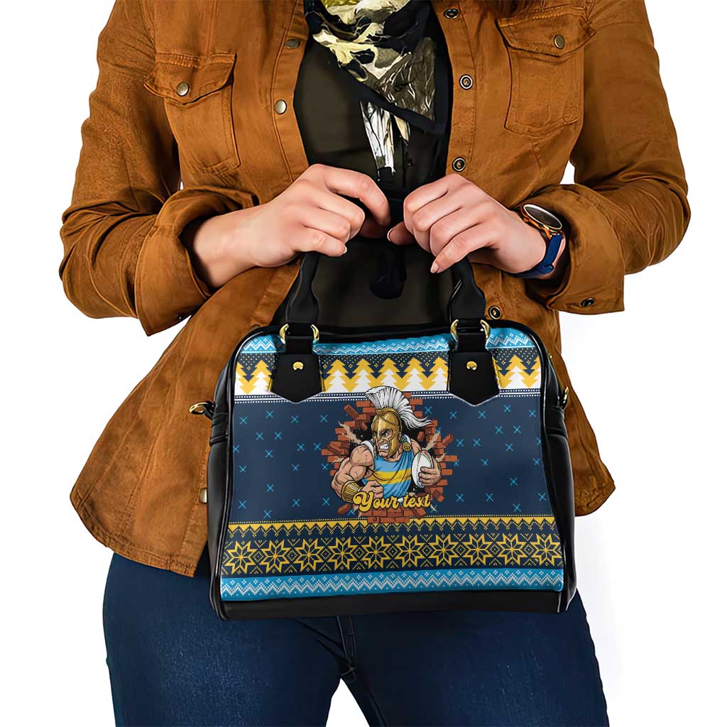Santa’s Titan Warrior Personalized Shoulder Handbag Christmas Rugby League Spirit - Aussie Hoodie