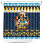 Santa’s Titan Warrior Personalized Shower Curtain Christmas Rugby League Spirit - Aussie Hoodie