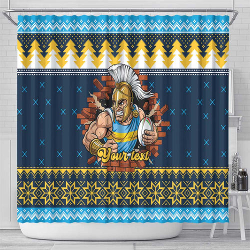 Santa’s Titan Warrior Personalized Shower Curtain Christmas Rugby League Spirit - Aussie Hoodie