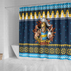 Santa’s Titan Warrior Personalized Shower Curtain Christmas Rugby League Spirit - Aussie Hoodie