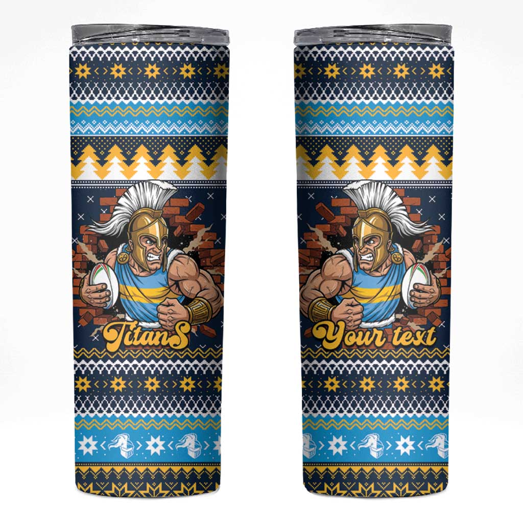 Santa’s Titan Warrior Personalized Skinny Tumbler Christmas Rugby League Spirit - Aussie Hoodie