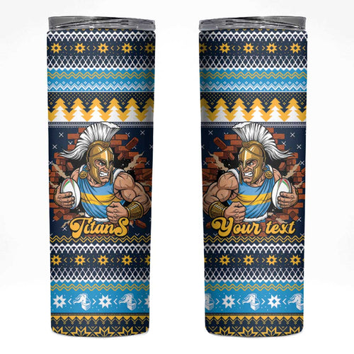Santa’s Titan Warrior Personalized Skinny Tumbler Christmas Rugby League Spirit - Aussie Hoodie