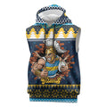 Santa’s Titan Warrior Personalized Sleeveless Hoodie Christmas Rugby League Spirit - Aussie Hoodie