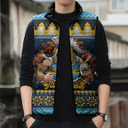 Santa’s Titan Warrior Personalized Sleeveless Puffer Jacket Christmas Rugby League Spirit - Aussie Hoodie