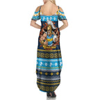Santa’s Titan Warrior Personalized Summer Maxi Dress Christmas Rugby League Spirit - Aussie Hoodie