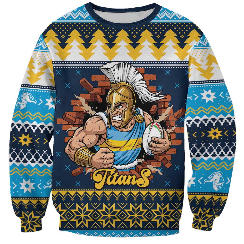 Santa’s Titan Warrior Personalized Sweatshirt Christmas Rugby League Spirit - Aussie Hoodie