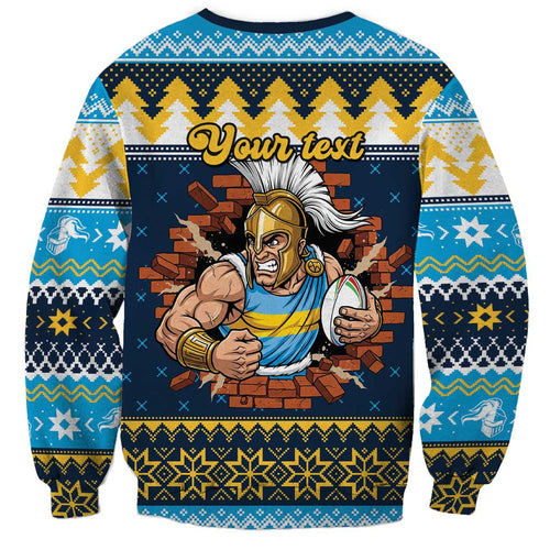 Santa’s Titan Warrior Personalized Sweatshirt Christmas Rugby League Spirit - Aussie Hoodie