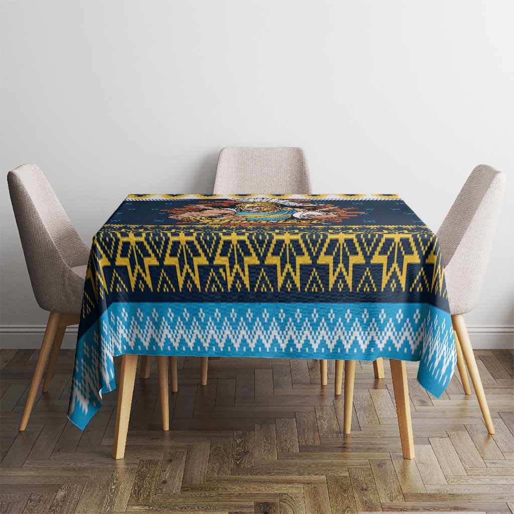 Santa’s Titan Warrior Personalized Tablecloth Christmas Rugby League Spirit - Aussie Hoodie