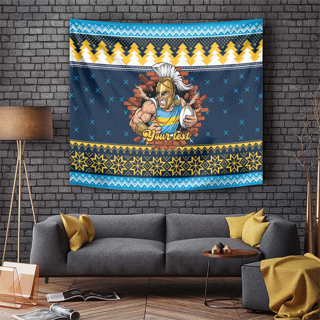 Santa’s Titan Warrior Personalized Tapestry Christmas Rugby League Spirit - Aussie Hoodie