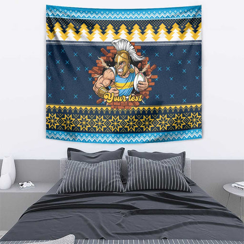 Santa’s Titan Warrior Personalized Tapestry Christmas Rugby League Spirit - Aussie Hoodie