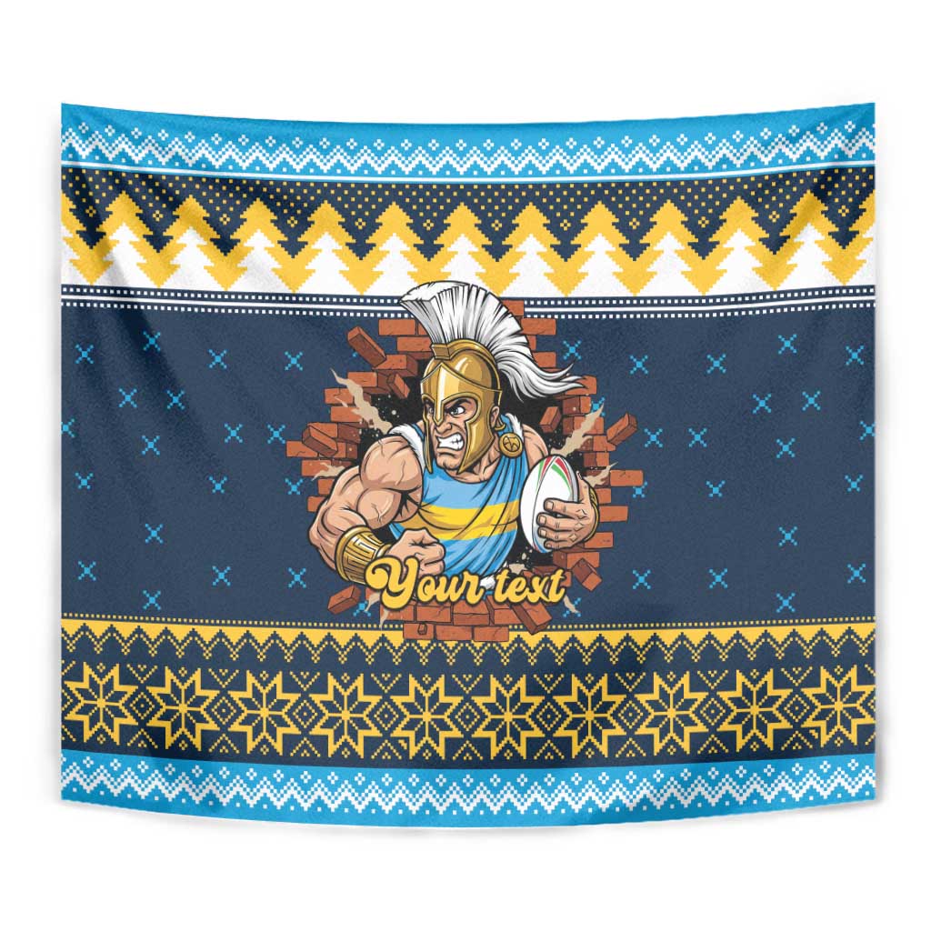 Santa’s Titan Warrior Personalized Tapestry Christmas Rugby League Spirit - Aussie Hoodie