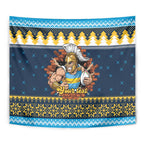 Santa’s Titan Warrior Personalized Tapestry Christmas Rugby League Spirit - Aussie Hoodie