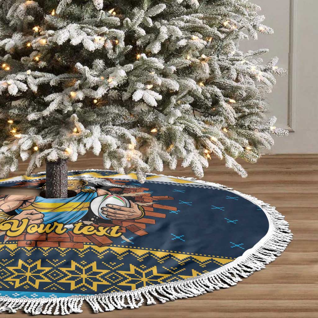Santa’s Titan Warrior Personalized Tree Skirt Christmas Rugby League Spirit - Aussie Hoodie