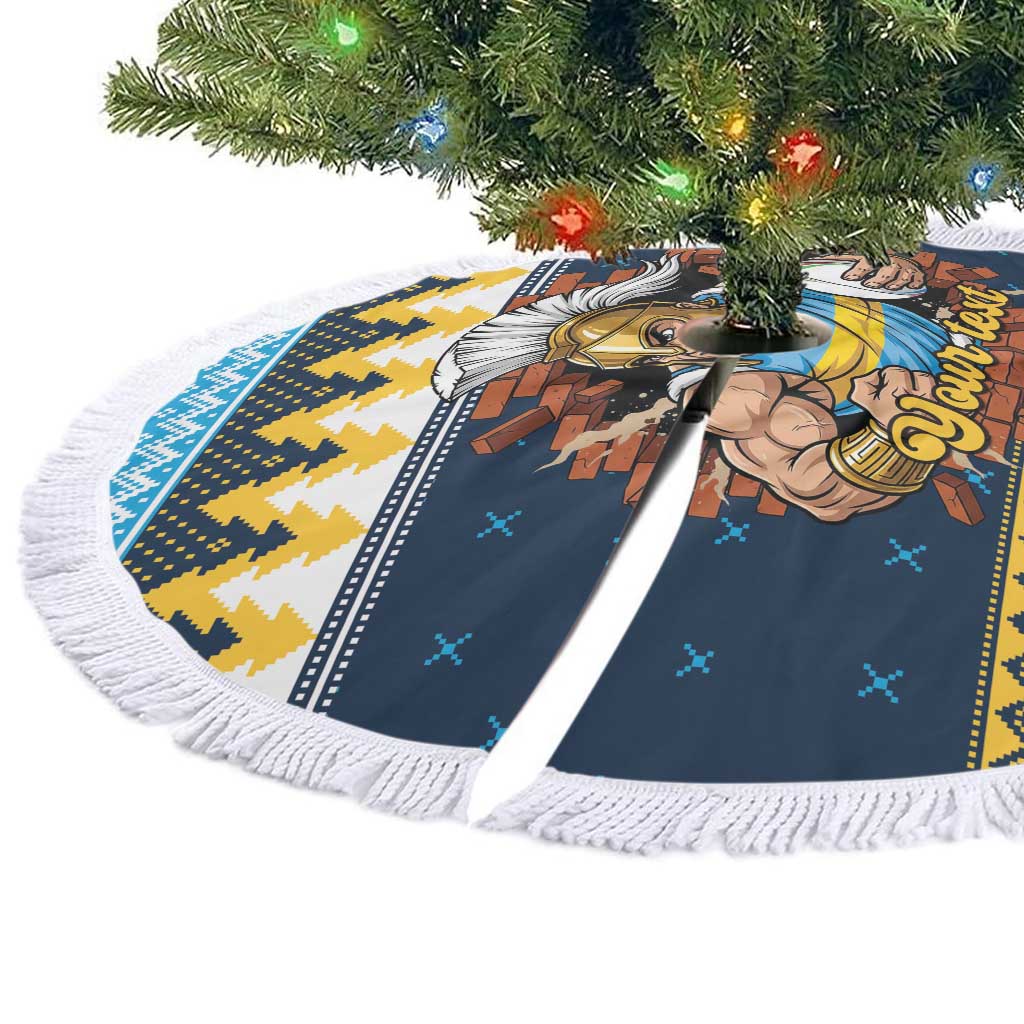 Santa’s Titan Warrior Personalized Tree Skirt Christmas Rugby League Spirit - Aussie Hoodie