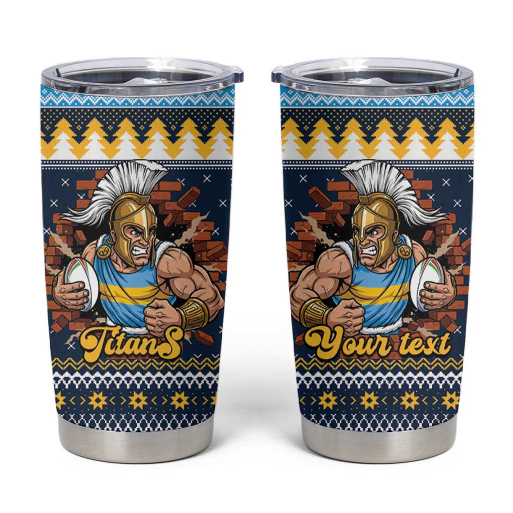 Santa’s Titan Warrior Personalized Tumbler Cup Christmas Rugby League Spirit - Aussie Hoodie