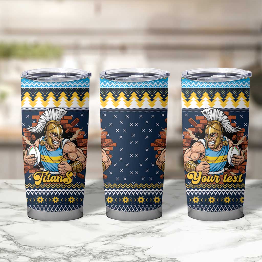 Santa’s Titan Warrior Personalized Tumbler Cup Christmas Rugby League Spirit - Aussie Hoodie