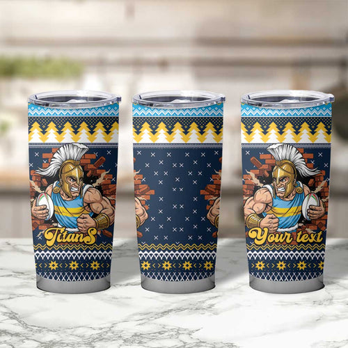 Santa’s Titan Warrior Personalized Tumbler Cup Christmas Rugby League Spirit - Aussie Hoodie
