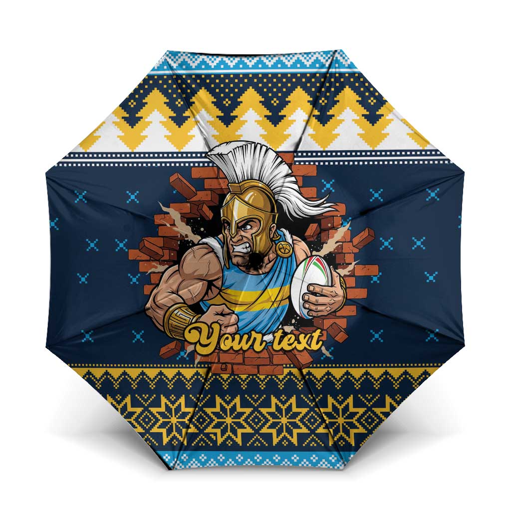 Santa’s Titan Warrior Personalized Umbrella Christmas Rugby League Spirit - Aussie Hoodie