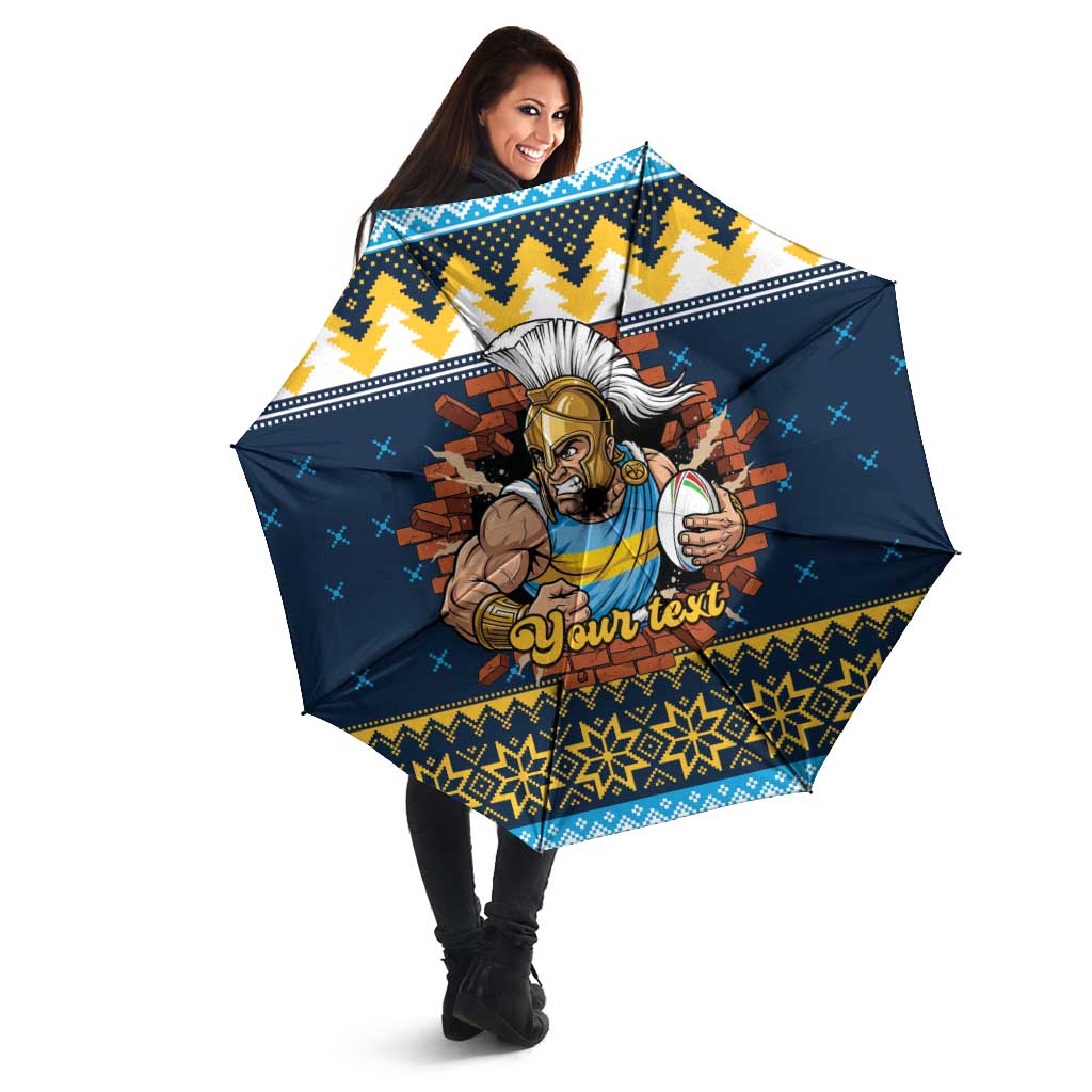 Santa’s Titan Warrior Personalized Umbrella Christmas Rugby League Spirit - Aussie Hoodie
