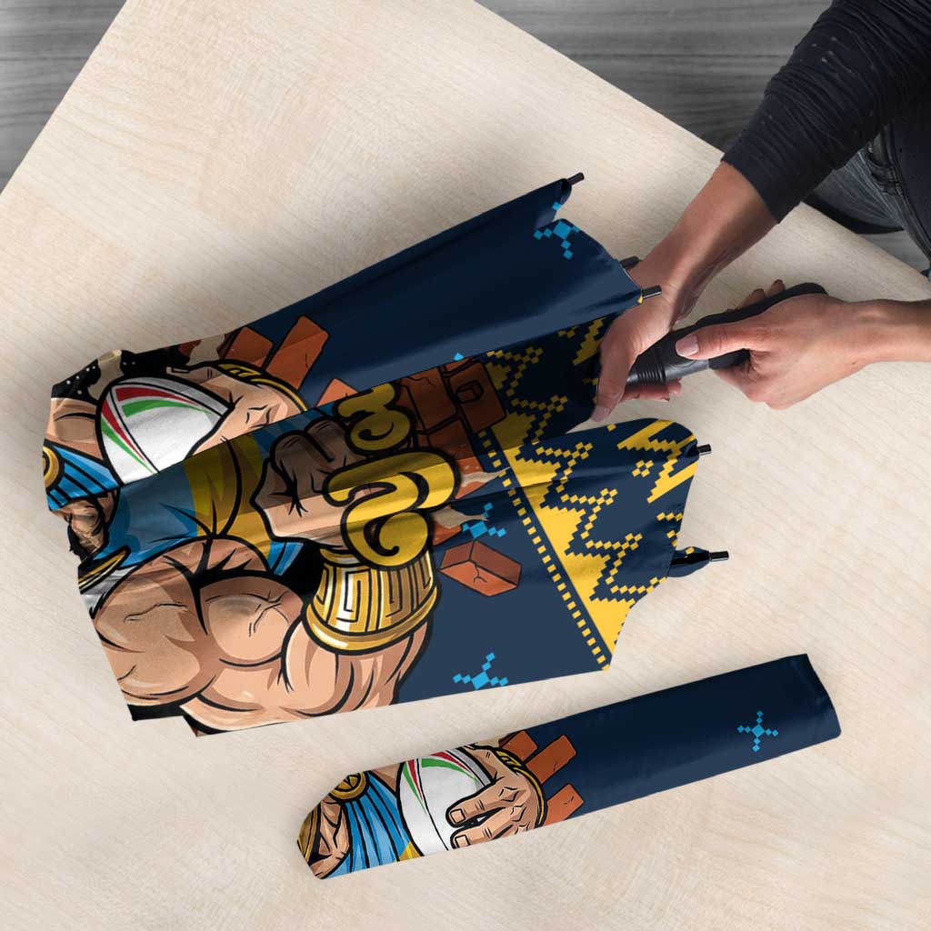 Santa’s Titan Warrior Personalized Umbrella Christmas Rugby League Spirit - Aussie Hoodie