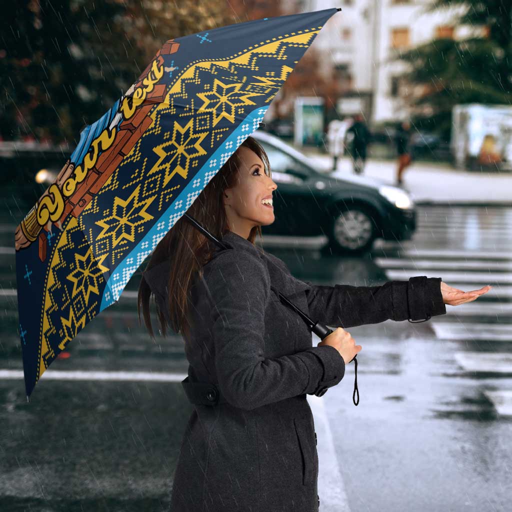 Santa’s Titan Warrior Personalized Umbrella Christmas Rugby League Spirit - Aussie Hoodie