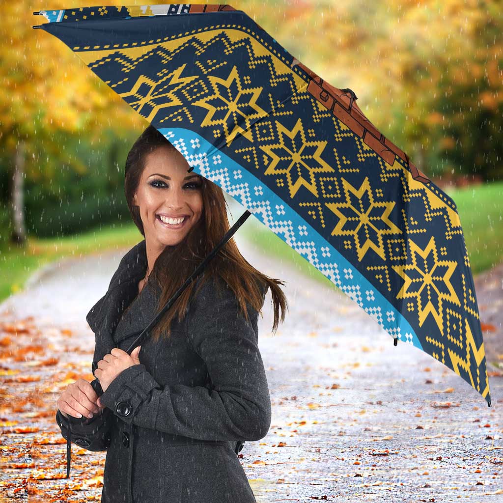 Santa’s Titan Warrior Personalized Umbrella Christmas Rugby League Spirit - Aussie Hoodie