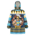 Santa’s Titan Warrior Personalized Wearable Blanket Hoodie Christmas Rugby League Spirit - Aussie Hoodie