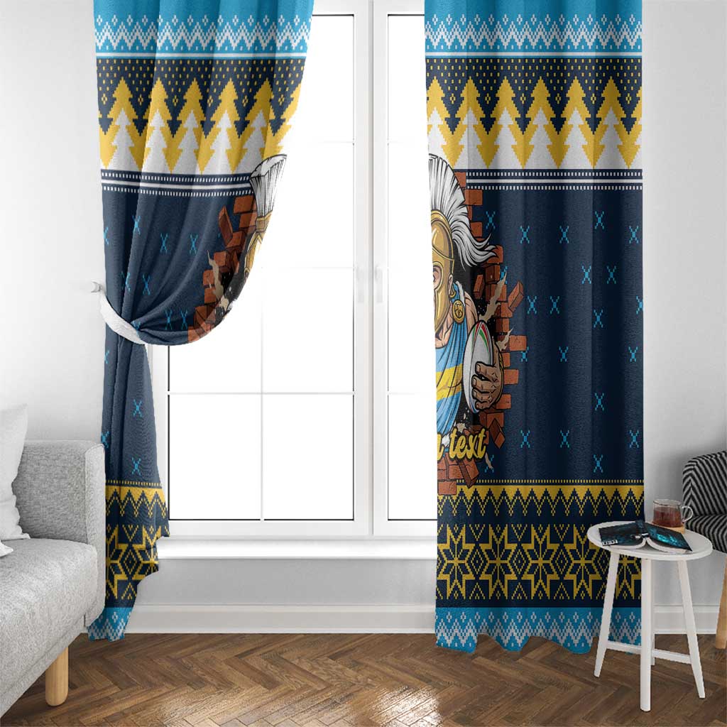 Santa’s Titan Warrior Personalized Window Curtain Christmas Rugby League Spirit - Aussie Hoodie