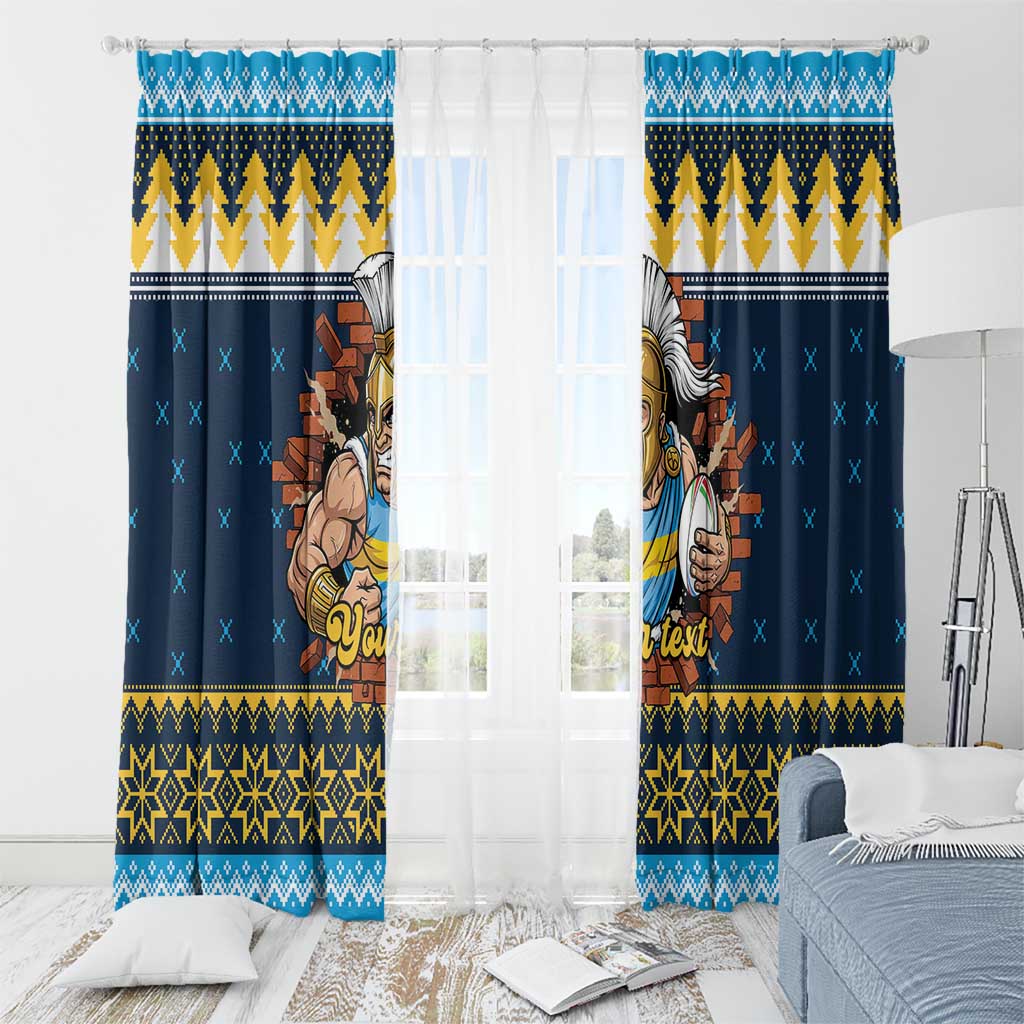 Santa’s Titan Warrior Personalized Window Curtain Christmas Rugby League Spirit - Aussie Hoodie