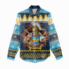 Santa’s Titan Warrior Personalized Women Casual Shirt Christmas Rugby League Spirit - Aussie Hoodie
