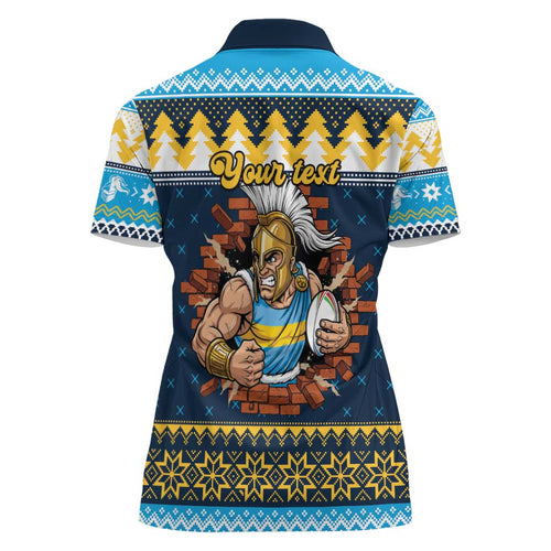 Santa’s Titan Warrior Personalized Women Polo Shirt Christmas Rugby League Spirit - Aussie Hoodie