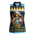 Santa’s Titan Warrior Personalized Women Sleeveless Polo Shirt Christmas Rugby League Spirit - Aussie Hoodie