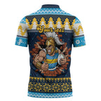 Santa’s Titan Warrior Personalized Zipper Polo Shirt Christmas Rugby League Spirit - Aussie Hoodie