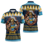 Santa’s Titan Warrior Personalized Zipper Polo Shirt Christmas Rugby League Spirit - Aussie Hoodie