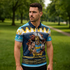 Santa’s Titan Warrior Personalized Zipper Polo Shirt Christmas Rugby League Spirit - Aussie Hoodie