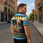 Santa’s Titan Warrior Personalized Zipper Polo Shirt Christmas Rugby League Spirit - Aussie Hoodie
