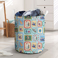 Australia Wildlife Christmas Stamp Laundry Basket Blue Aussie Native Animal Seamless Pattern