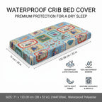 Australia Wildlife Christmas Stamp Baby Bed Cover Blue Aussie Native Animal Seamless Pattern