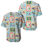 Australia Wildlife Christmas Stamp Baseball Jersey Blue Aussie Native Animal Seamless Pattern