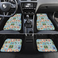 Australia Wildlife Christmas Stamp Car Mats Blue Aussie Native Animal Seamless Pattern