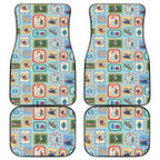 Australia Wildlife Christmas Stamp Car Mats Blue Aussie Native Animal Seamless Pattern