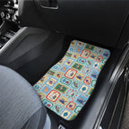 Australia Wildlife Christmas Stamp Car Mats Blue Aussie Native Animal Seamless Pattern