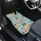 Australia Wildlife Christmas Stamp Car Mats Blue Aussie Native Animal Seamless Pattern