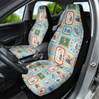 Australia Wildlife Christmas Stamp Car Seat Cover Blue Aussie Native Animal Seamless Pattern