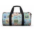 Australia Wildlife Christmas Stamp Duffle Bag Blue Aussie Native Animal Seamless Pattern