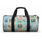 Australia Wildlife Christmas Stamp Duffle Bag Blue Aussie Native Animal Seamless Pattern