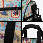 Australia Wildlife Christmas Stamp Duffle Bag Blue Aussie Native Animal Seamless Pattern